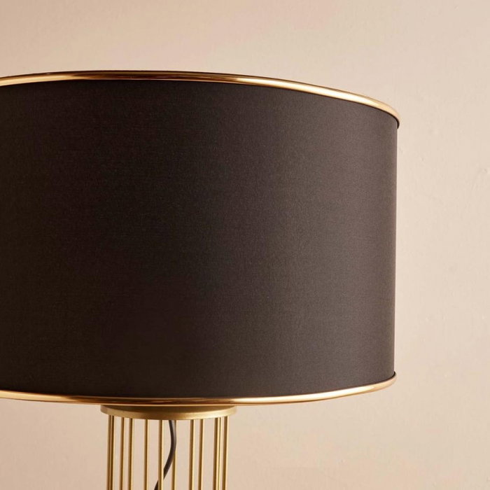Opviq Lámpara de pie AYD-3489 Negro y Dorado